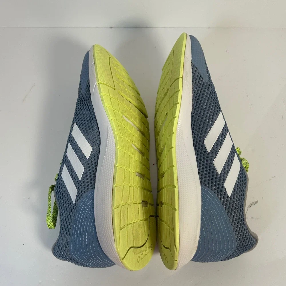 Adidas‎ Duramo 9 Mens Running Shoes Blue Grey Lime Green EE9931 Size 8.5